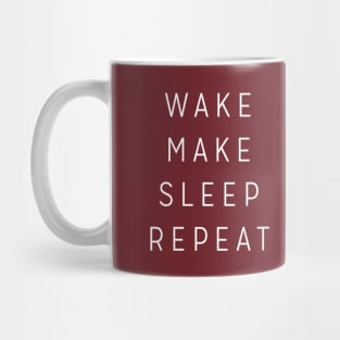 Wake Make Sleep Repeat Mug